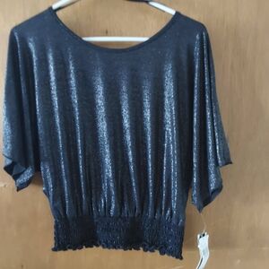 Elegant Black Shimmer Top